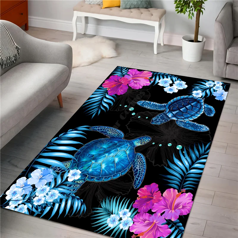 

Premium Love Turtle Area Rug 3D Printed Non-slip Mat Dining Room Living Room Soft Bedroom Carpet