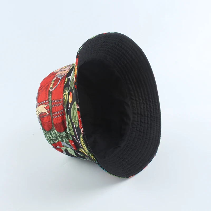 2022 New Panama Hat Men Women Print Bucket Hat Reversible Fisherman Hats Summer Casual Hip Hop Bob Chapeau Visor Bucket Cap