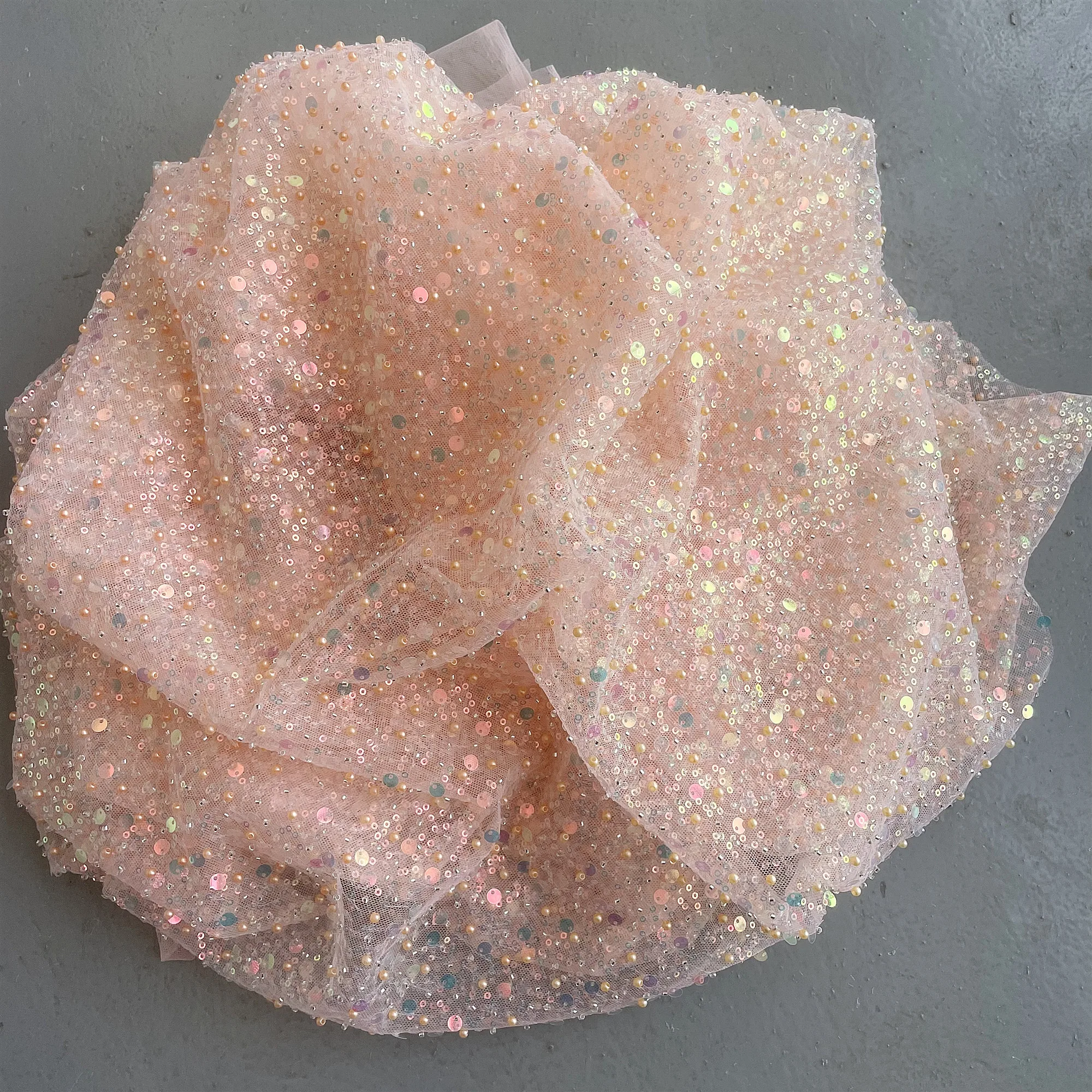 35Color .Beaded Symphony Sequins 3D Lace Fabric, Shiny Bridal Dress, Bridesmaid Dress,DIY Home Curtain,RS3455
