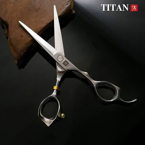 Imagen 2 del producto Herramientas de peluquero profesionales TITAN, tijera para cortar adelgazamiento, tijeras de peluquería 5,0/5,5/6,0/6,5 pulgadas, acero japonés 440C