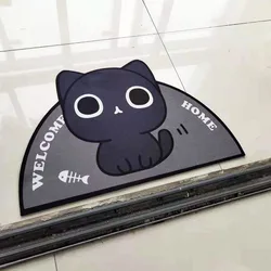 Semicircular Cartoon Door Mat Welcome Entrance Rugs for Home Small Carpet for Bedroom Bathroom Floor Doormats Non-Slip Pet Pads