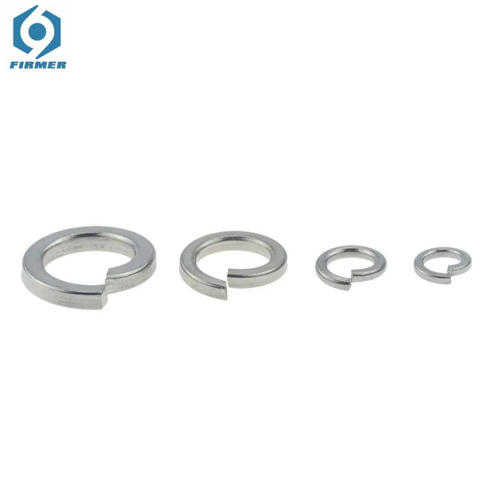 GB93 304 Stainless Steel Spring Split Lock Washer Elastic Gasket M1.6 M2 M2.5 M3 M4 M5 M6 M8 M10 M12 M14 M16 M18 M20 M22