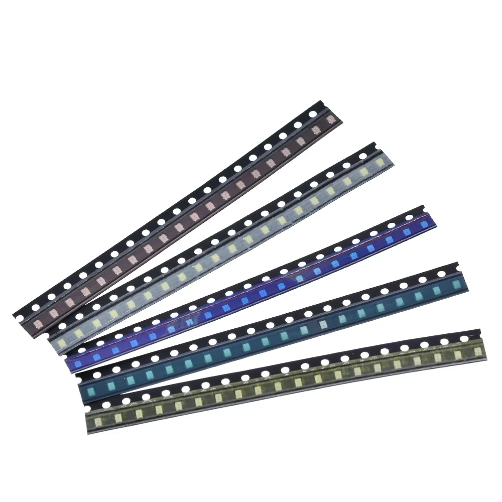 TZT 1 Beutel = 100 Stück 5 Farben SMD 0805 LED DIY-Kit Ultra Helle Rot/Grün/Blau/Gelb/Weiß Klarlicht-LED-Dioden-Set – Detail 5