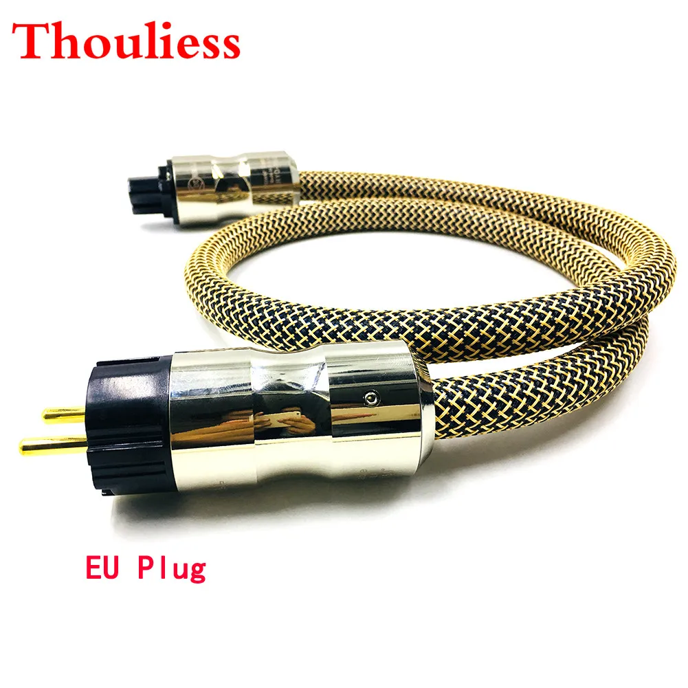 

Thouliess HIFI Siler Plated SPO12MF Power Cable AC Power Cord with KRELL EU/US Plug Socket Connector AC Cable Line