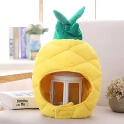 Funny Pineapple Fruit Plush Hat Christmas Cosplay Party Costume Cap Photo Prop