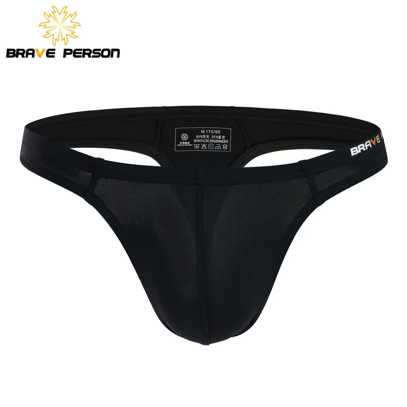 Genuine Brand BRAVE PERSON Sexy Underwear Men's Thongs G-Strings Men Nylon Fashion Jockstrap Mini Briefs Bikini T-back Shorts