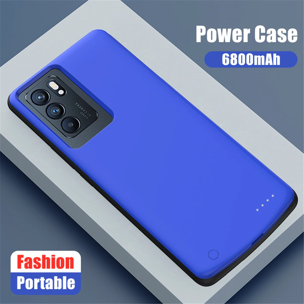 10000mAh Portable Powerbank Cover For OPPO Reno 6 Pro Plus Battery Cases Power Bank Cover For OPPO Reno 6 Pro+ Charging Case