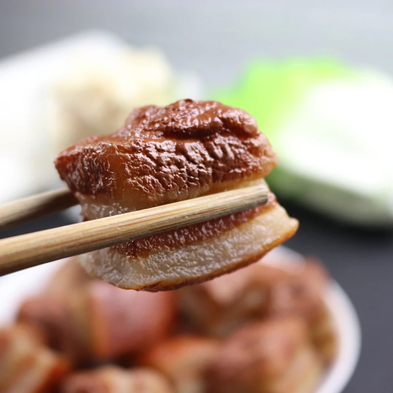 Artificial Foods Simulation Braised Pork Meat Product Model Fake Pork Belly Three-layer Meat Dongpo Meat Pork Kid Toys