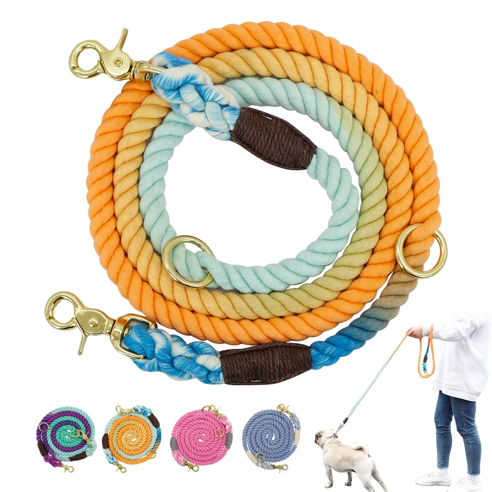 180cm 6ft Dog Pet Leash Rope Nylon Small Medium Large Dogs Puppy Leashes Long Heavy Duty Large Dog Walking Training Lead