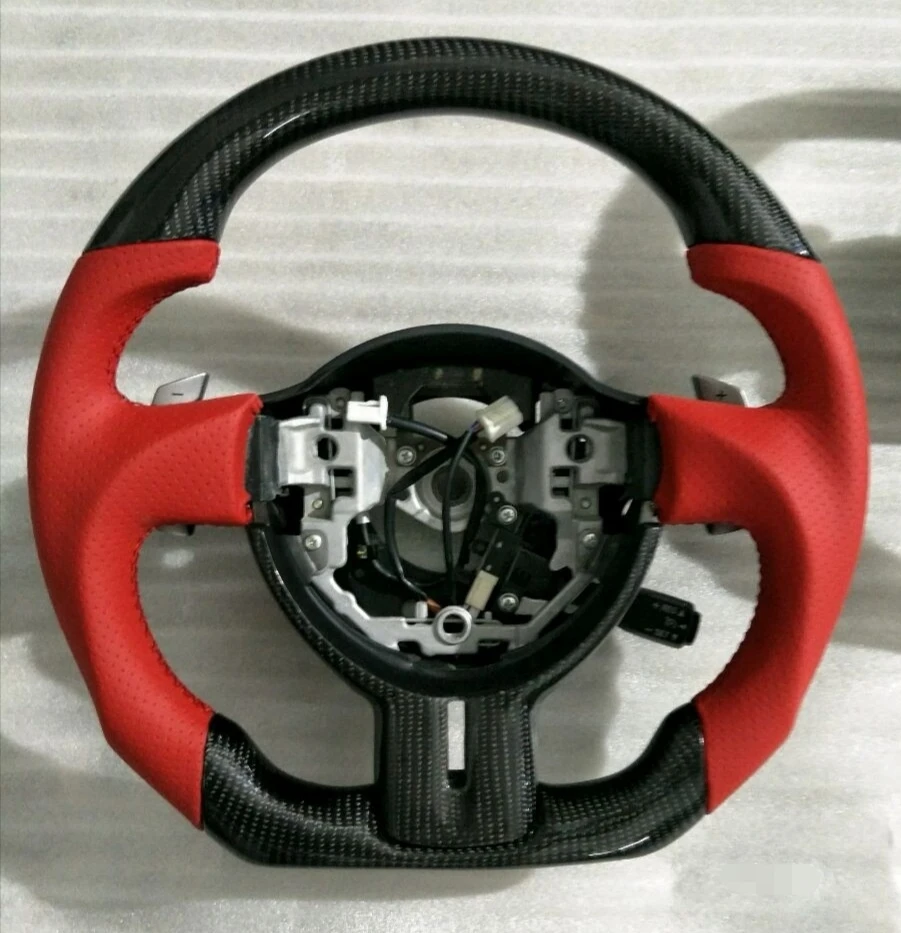 

Cuatomized Leather Carbon Fiber Racing Steering Wheel For SUBARU BRZ Toyota 86 2013 2014