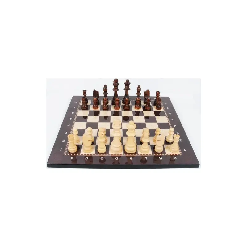 Lux Top Grade Refined Wooden Folding Large Chess Set Checkers Solid Wood Maple Chessboard Entertainment Board Game Children Gift