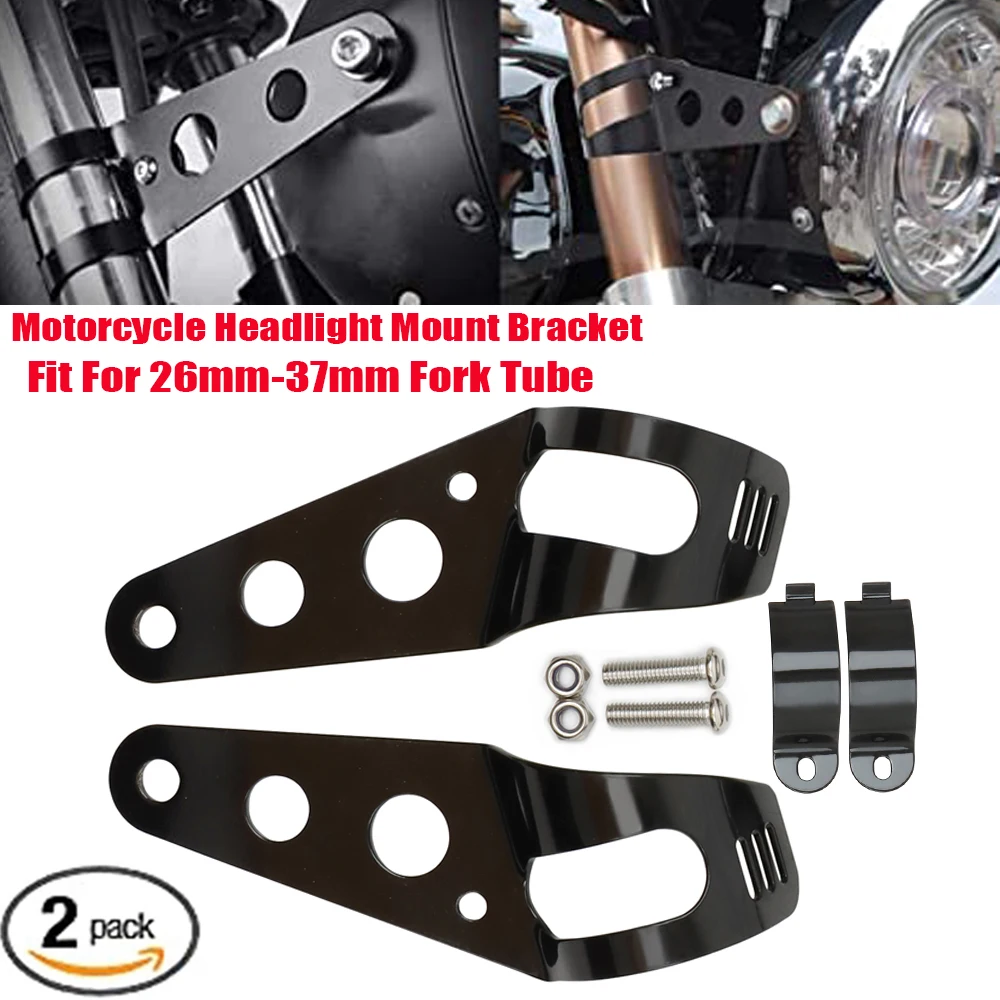 

Universal 26mm-37mm Headlight Mount Brackets Fork Ear Motorcycle Chopper Cafe Racer For Bobber Racer Yamaha Kawasaki BMW