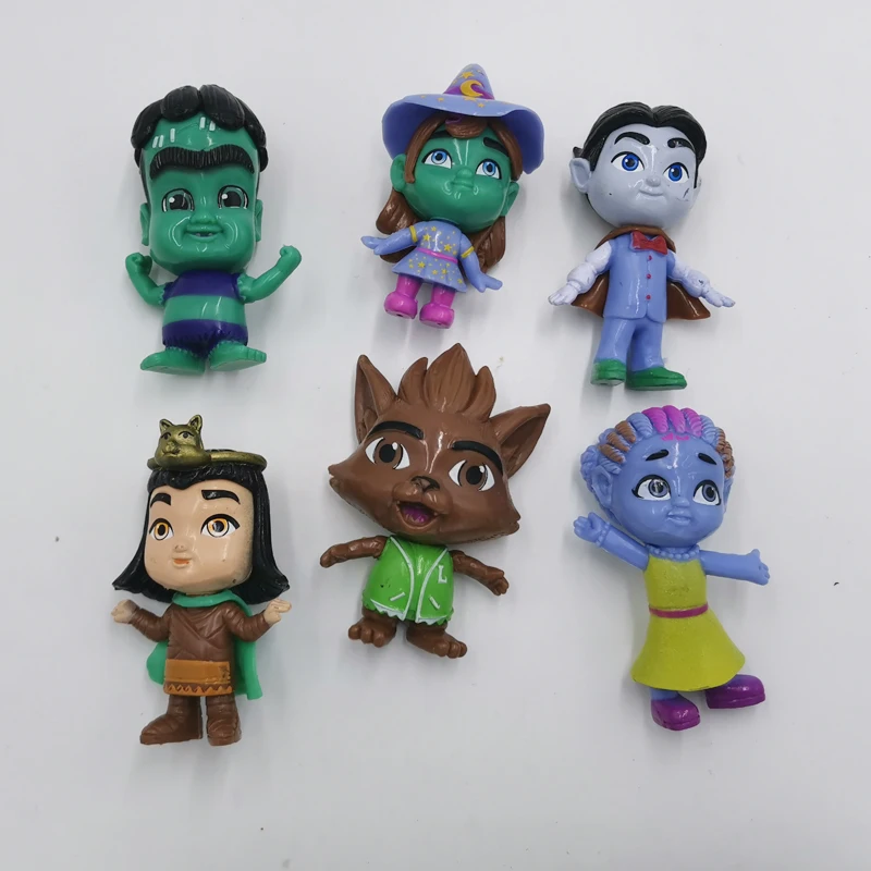 In Bag 6pcs Anime Cartoon Super Monsters PVC Action Figure Miniature Model Toys Collectiable For Kids Christmas Gift