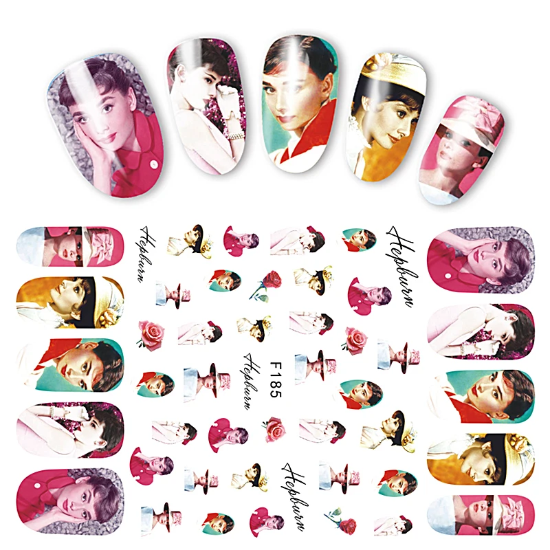 

10PCS Character Portrait God Baby Baby Star Beauty Pattern Nail Sticker Nail Slider Decoration Beauty Tool