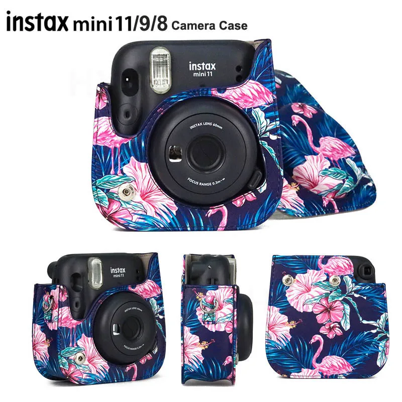 Limited Camera Case for Fujifilm Instax Mini 11/9/8 Instant Film Camera, PU Leather Bag Cover with Adjustable Shoulder Strap