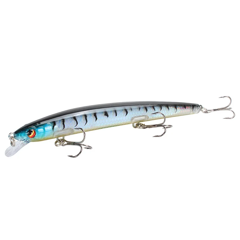 Señuelo de pesca de pececillos, cebo duro de plástico Artificial flotante, Wobbler, Crankbait, aparejos de lubina, 13,8 cm, 15,4g, 1 unidad