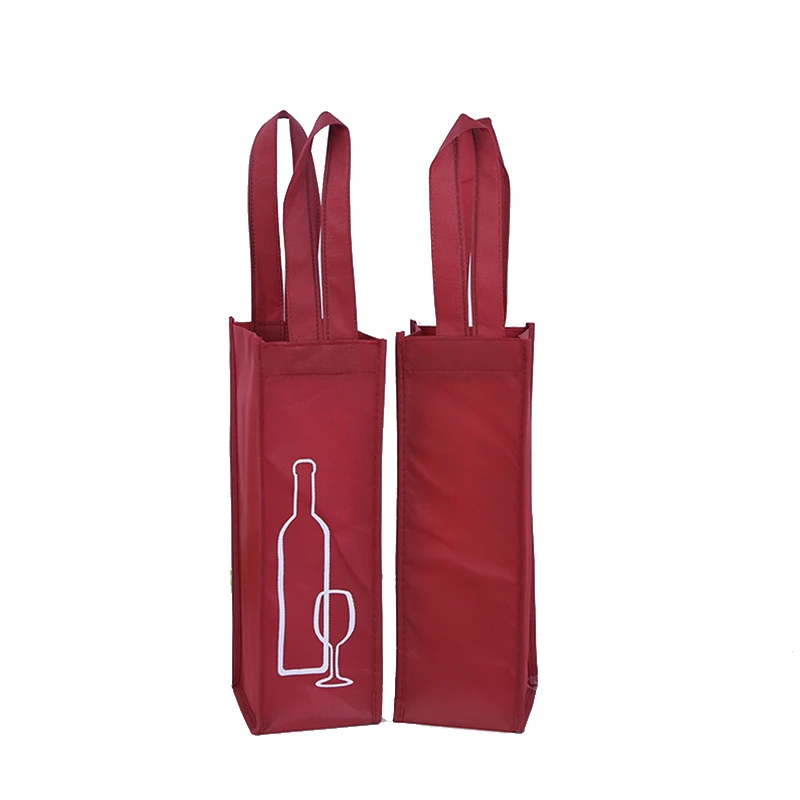 Non-woven Fabric Wine Bags, Customized Logo Bags, Promotion Gift Bags, Holders Carrier, Compamy Advertisment, 33x12x10cm, 13in