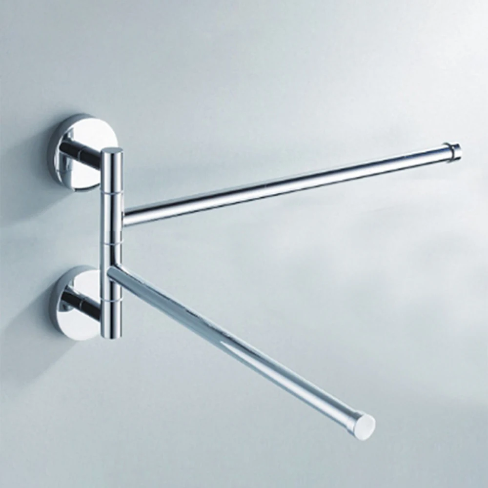 Two-bar Three-bar and Four-bar Bathroom Hardware Stainless Steel Towel Rack Rotary Movable Towel Rack