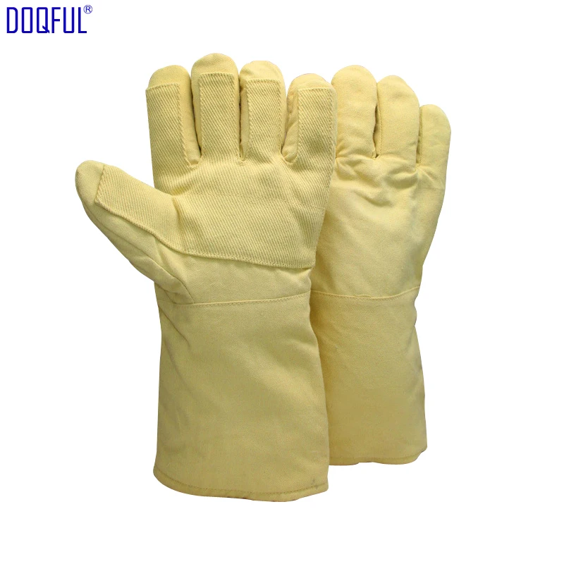 

650 Degree High Temperature Resistance Gloves Comfortable Para Aramid Denim Heat Insulation Protective Work Safety Durable Oven