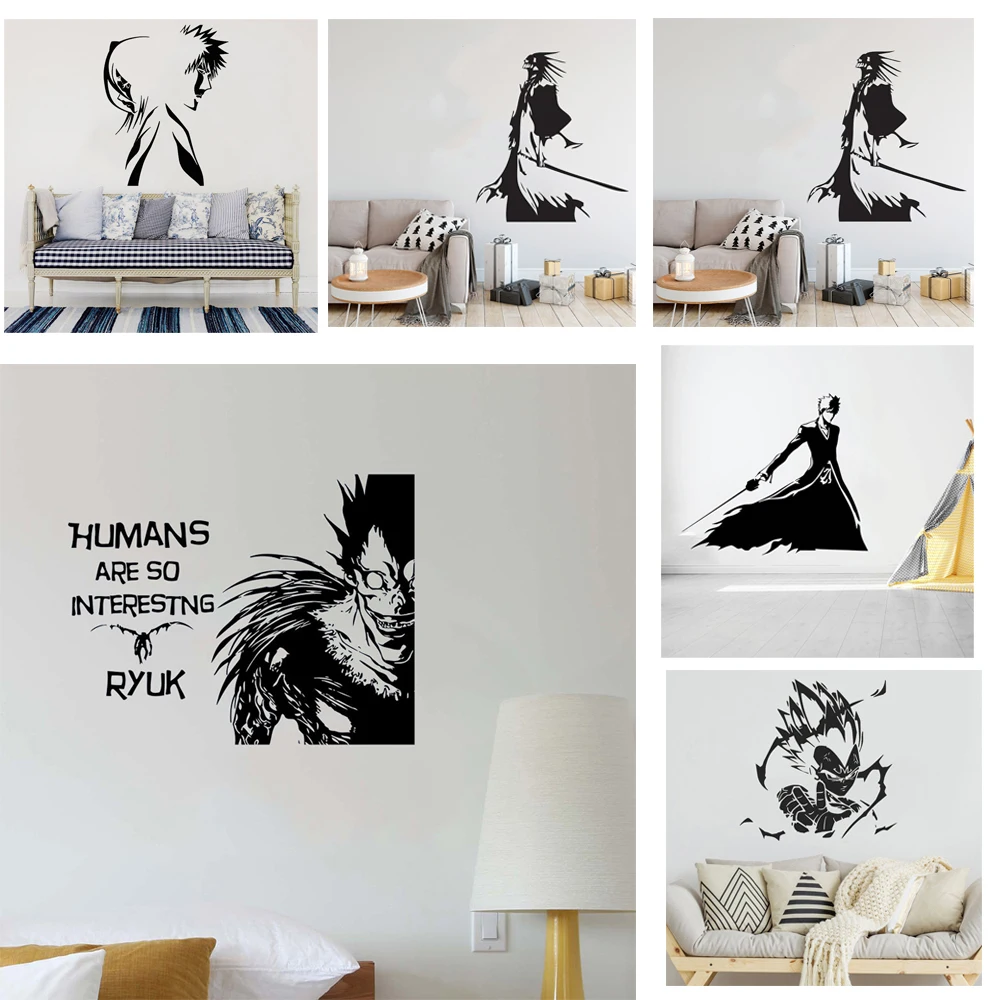 Anime vinyl wall decal death note quote comics Art Decor Home Decor Removable Vinyl Nursery Kids Room Wall Sticker