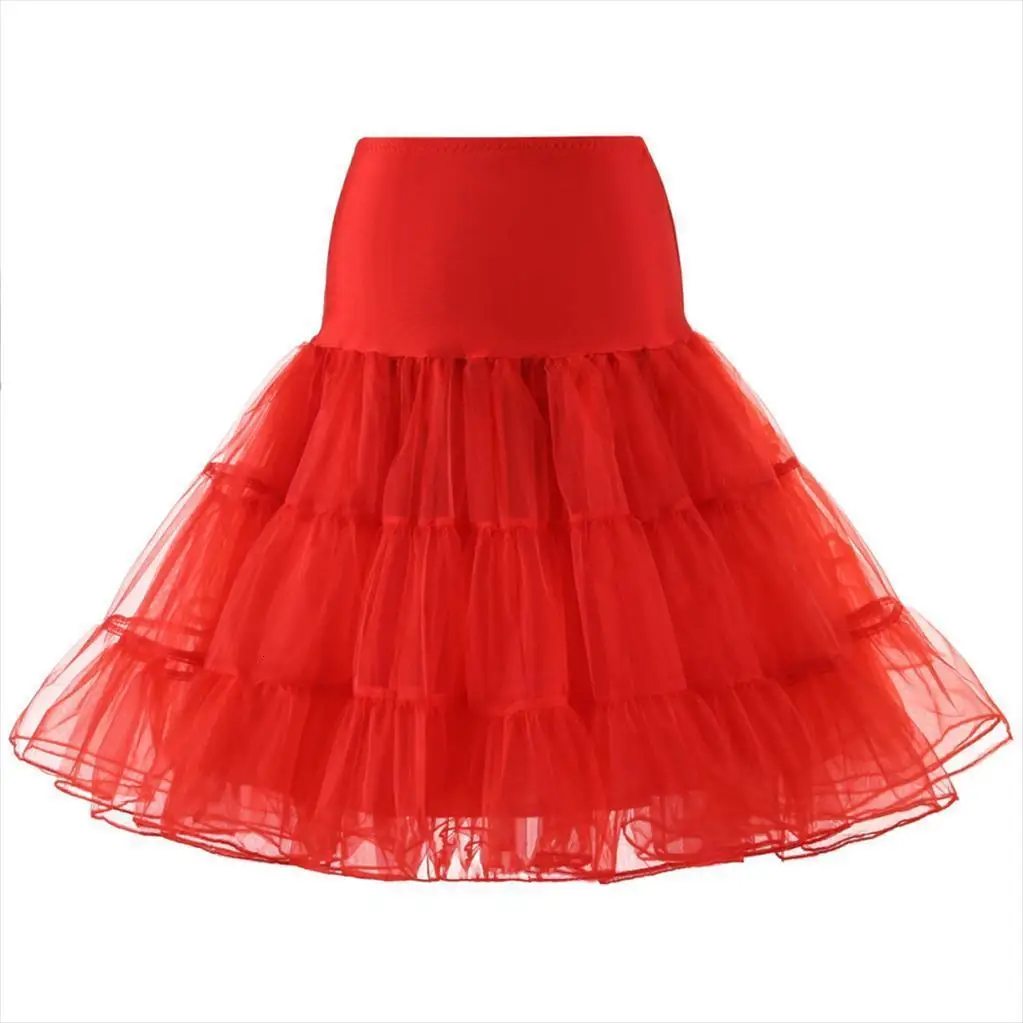 Jupon rétro en tulle crinoline pour femmes, jupon solide pour documents de mariage