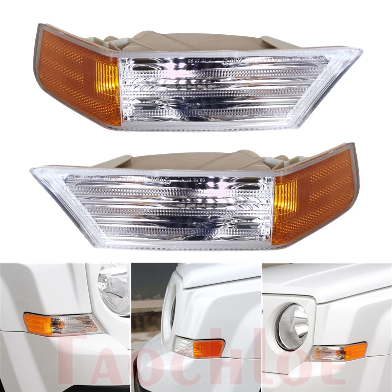 Front Turn Signal Light Cover For Jeep Patriot 2007-2016 Headlight Housing Side Reflector Without Bulb Accessories Parts