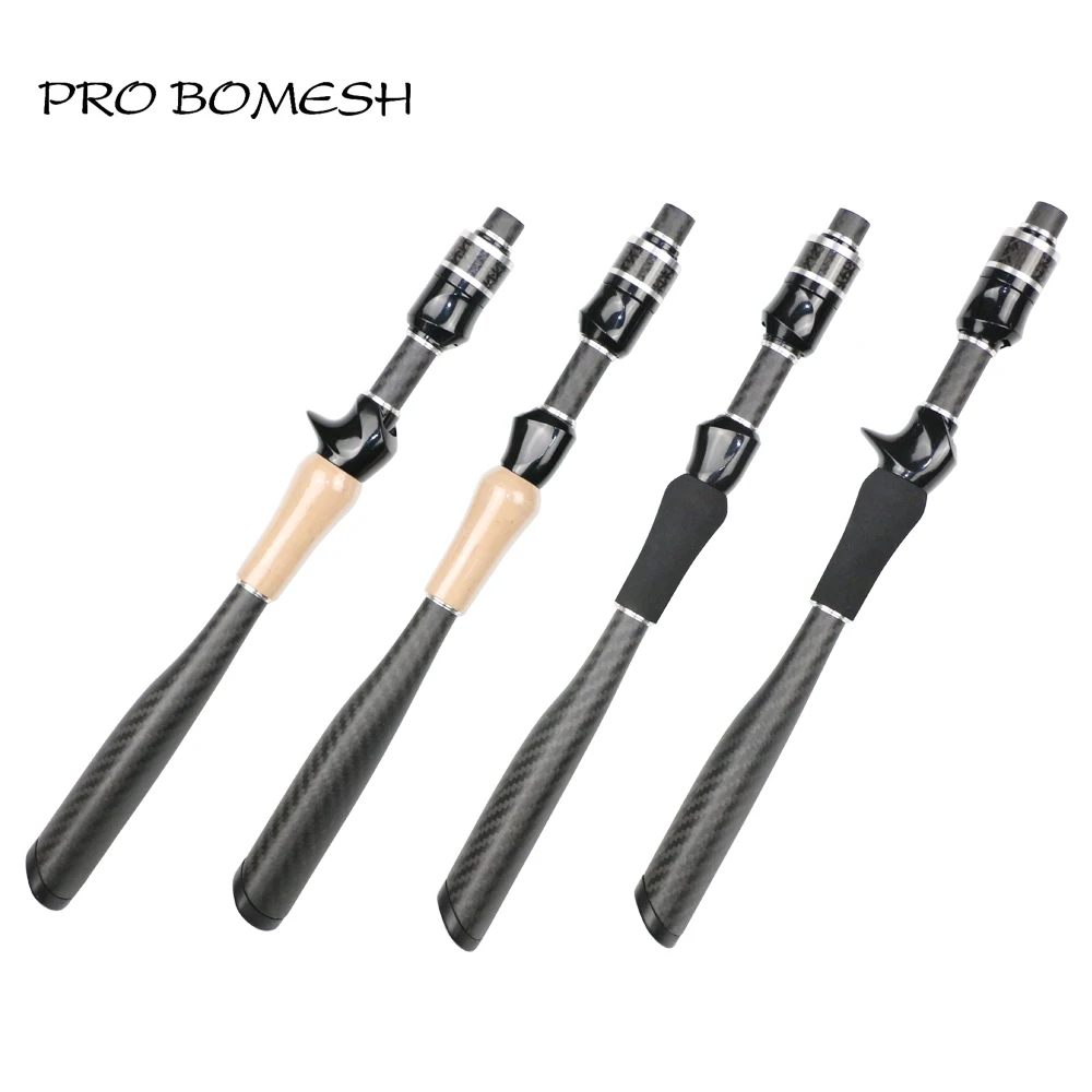 Pro Bomesh 1 Set Taper Carbon Tube 3K Woven Triangle Butt 4A Cork EVA Handle Kit DIY Fishing Rod Building Pole Accessory Repair