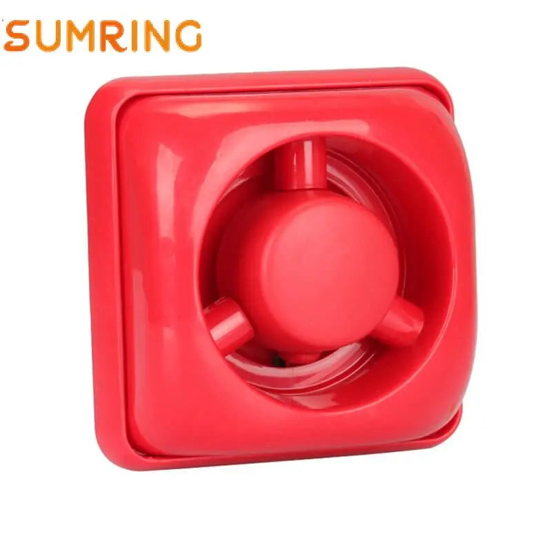 24V DC Long Life Fire Siren With Strobe Fire Alarm Red Police Alarm For Security