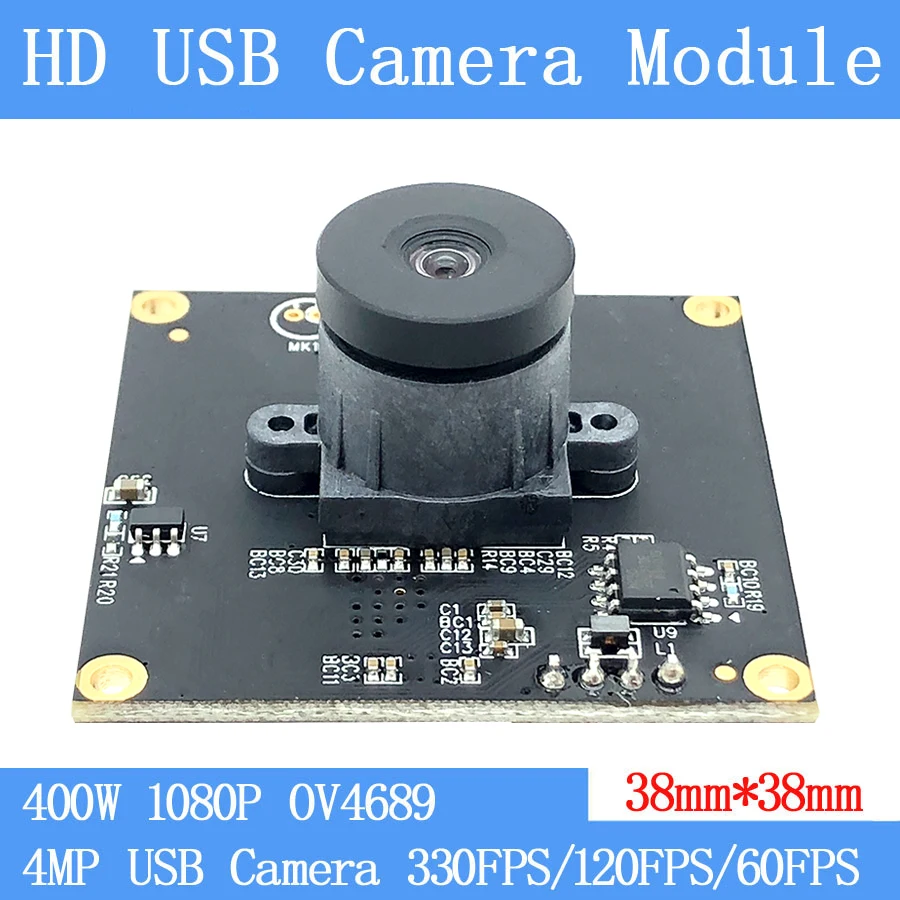 

High Speed 330fps 120fps 60FPS 1080P Webcam 4MP Full HD OV4689 UVC Plug Play Non Distortion USB Camera Module