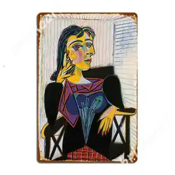 Pablo Picasso Portrait Of Dora Maar Wall Art Metal Signs Wall Decor Cinema Kitchen Bar Cave Funny Tin sign Posters