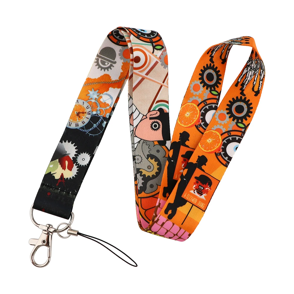 DZ1742 A Clockwork Orange Lanyard Keychain ID Badge Holders Mobile Phone Rope Key Lanyard Neck Straps Key Rings Accessories