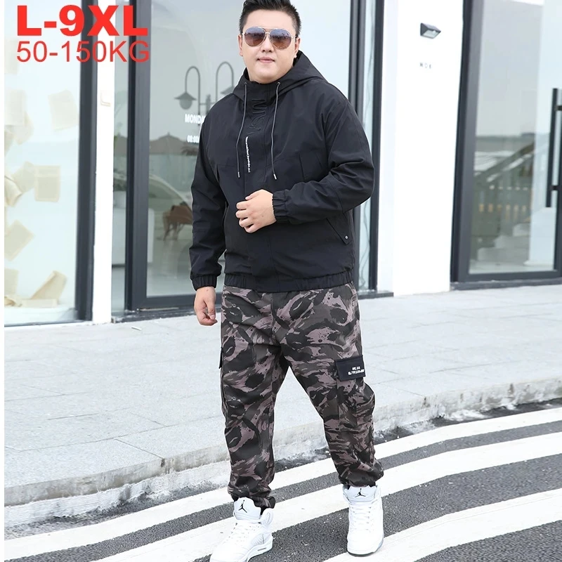 

Men Sweats Suits Jacket Pants Male Sportswear Mens Tracksuits Sweatpants And Jackets Set Big Size 9xl 8xl 6xl 5xl 2 Piece Jogger