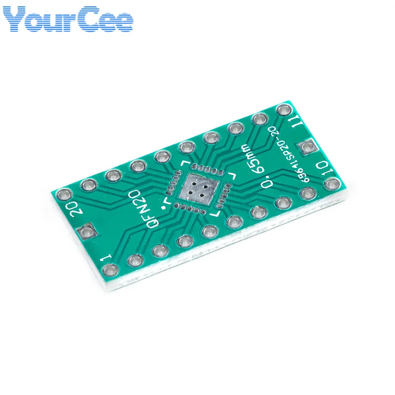 20pcs QFN32 QFN40 QFN20 LGA16 QFN16 Adapter Board Patch SMD to DIP 0.5mm 0.65mm Spacing Transfer PCB