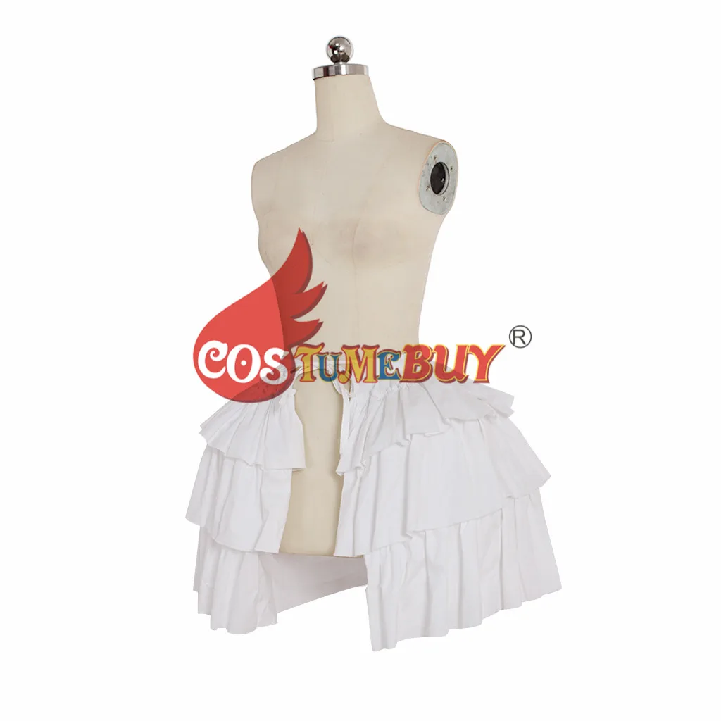 Costumebuy ยุคกลาง Rococo Gothic ชุด Petticoat Bustle Crinoline งานแต่งงาน Underdress Jupon กระโปรง Pannier สีขาว