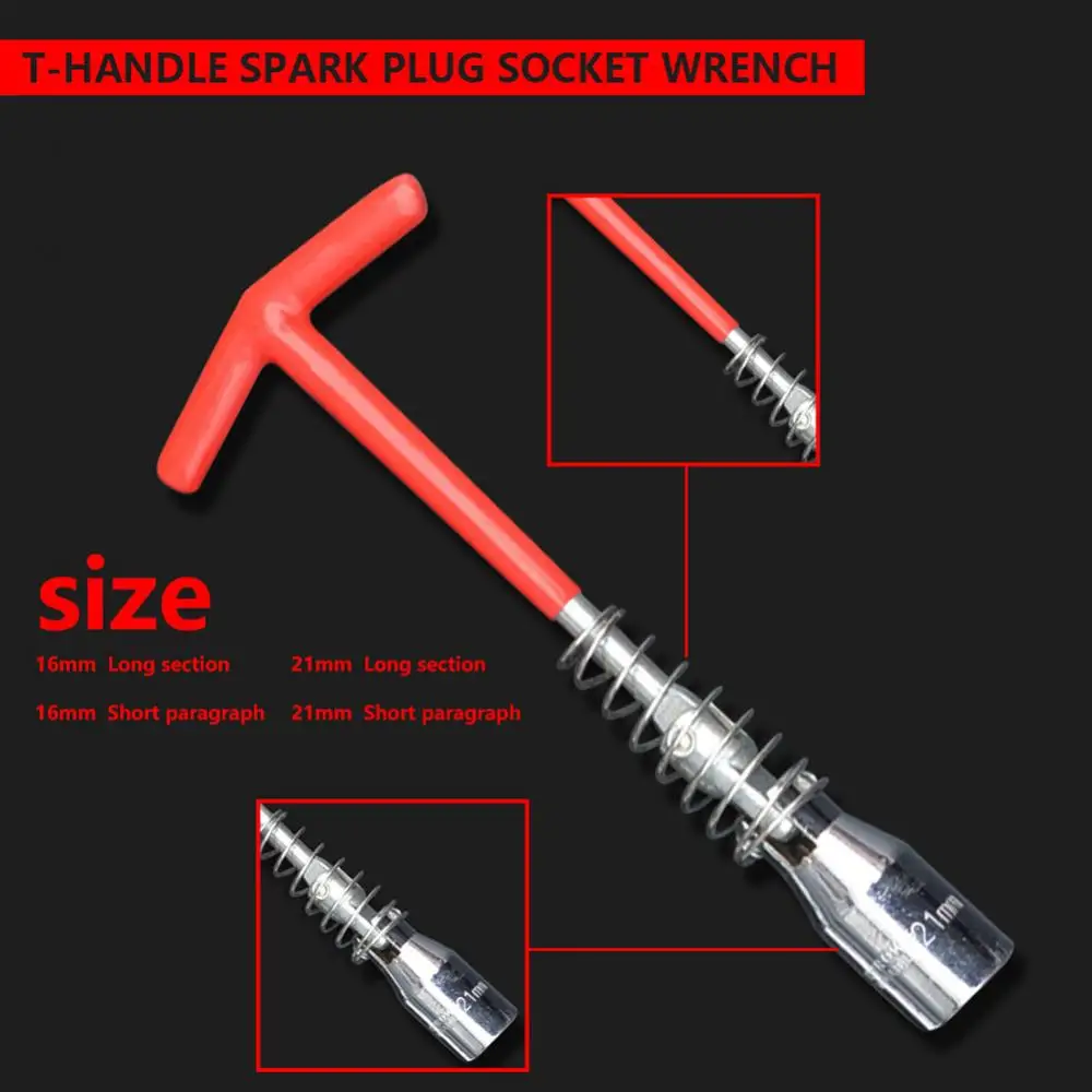 16/21 mm T-shape Handle Car Auto Joint Spark Plugs Socket Wrench Installer Hand Tool Portable Spanner Car Accessory