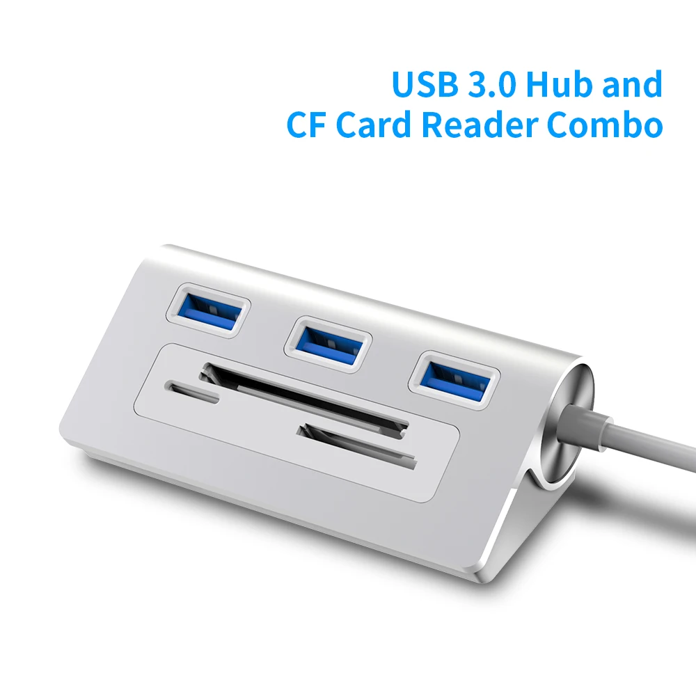 OEM ODM-multipuerto portátil 6 en 1, lector de tarjetas de memoria de cámara, todo en 1, USB 3,0, Hub de 4 puertos