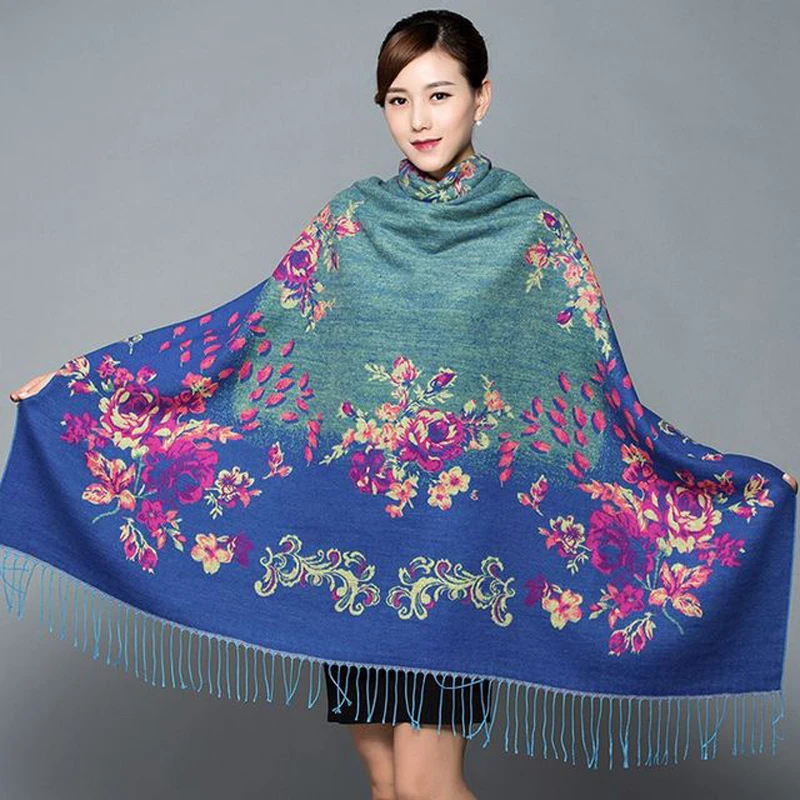 

2024 New Fashion Cashmere Shawl Winter Women Poncho Scarves Women Shawl Cape Femme Pashmina Female Bufanda Mujer