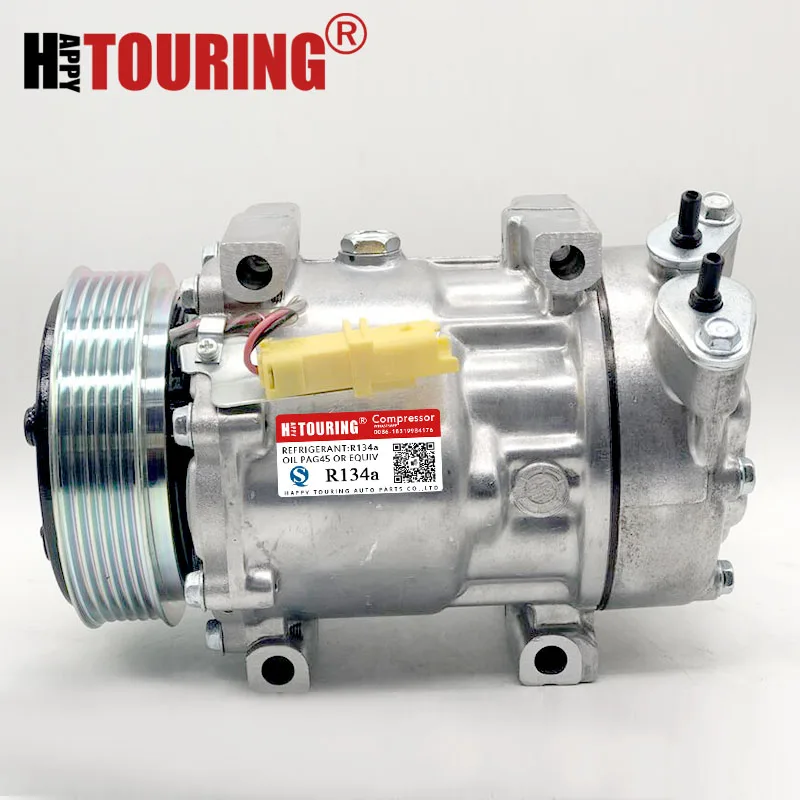 

SD6V12 AC Compressor for Citroen Berlingo C2 C3 Pluriel Xsara Peugeot 206 6453GZ 6453JL 6453JP 6453KS 6453LF 6453LH 6453LN 6453