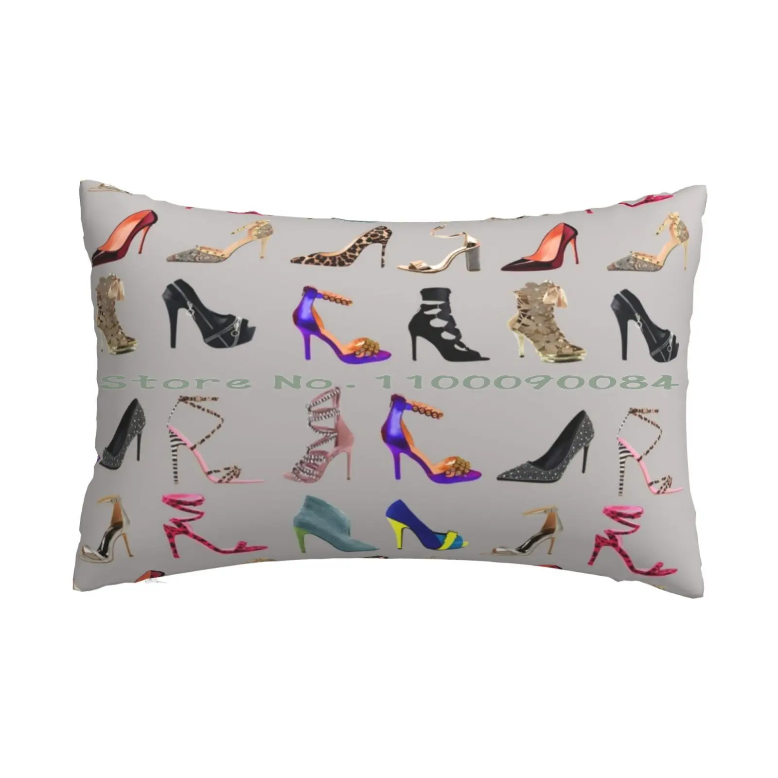 High Heels Shoes Choose Background Color Pillow Case 20x30 50*75 Sofa Bedroom High Heel Fashion Stilletos Women Girls Style