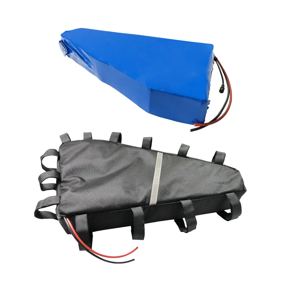 With charger 52V 70Ah 14S20P ebike battery Li-ion triangle bag electric bicycle Tricycle motorcycle 330x565x120x520x130x72mm