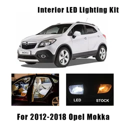 15pcs Canbus White Car LED Interior Light Kit Reading Ceiling Bulbs Fit For 2012-2018 Opel Mokka Vanity Mirror Light Trunk Lamp