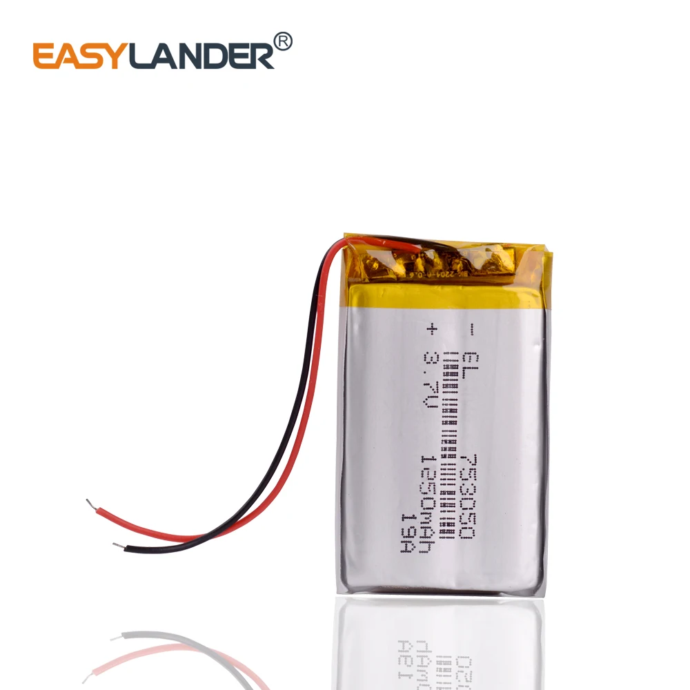 3.7V 753050 1200mAh Rechargeable Lithium Li-ion Polymer Battery