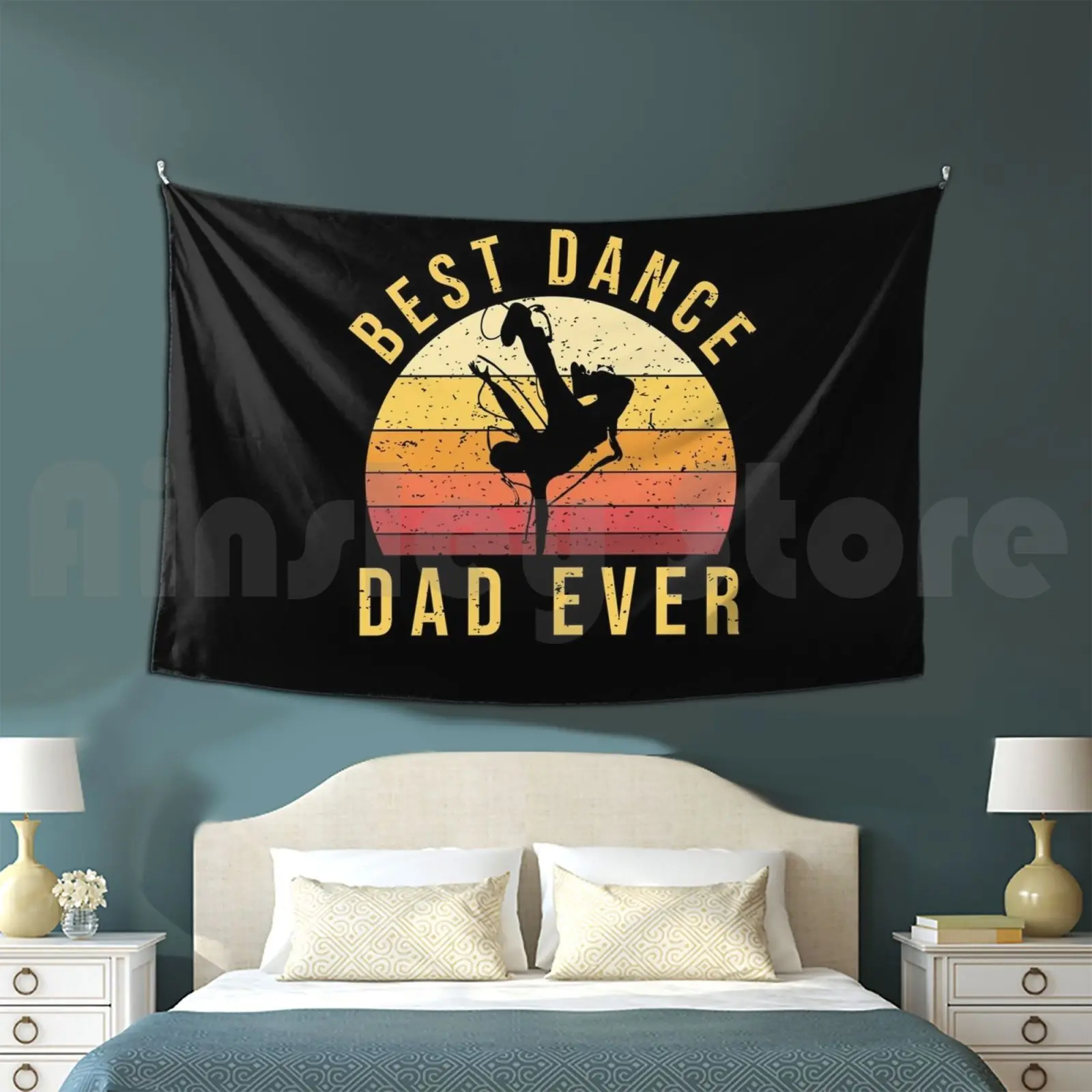 Best Dance Dad Ever Fathers Day Gift Tapestry Background Wall Hanging Dad Mom Family Gift Idea Fathers Day Daddy