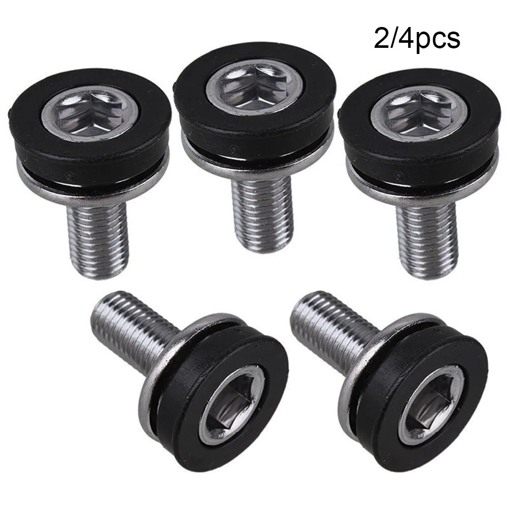 2/4Pcs M8 Steel Screw Bicycle Bottom Brackets Cycles Chainwheel Screws Crank Arm Bolts Key Cranks Bike Axle Accessories Parts