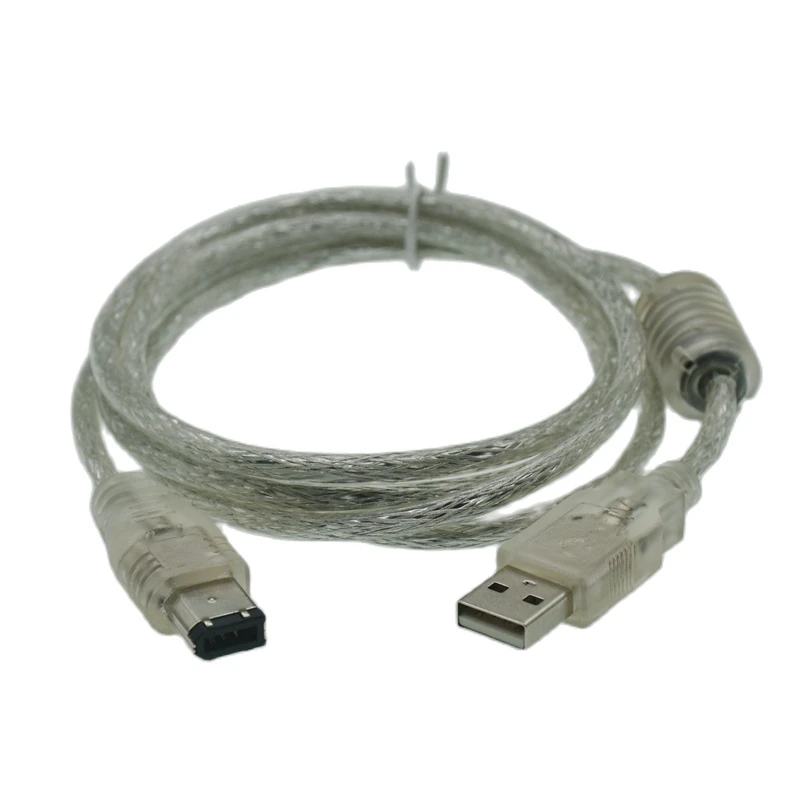 1 X Firewire IEEE 1394 6 Pin Male To USB 2.0 Male Adaptor Convertor Cable Cord 1.5M 5FT