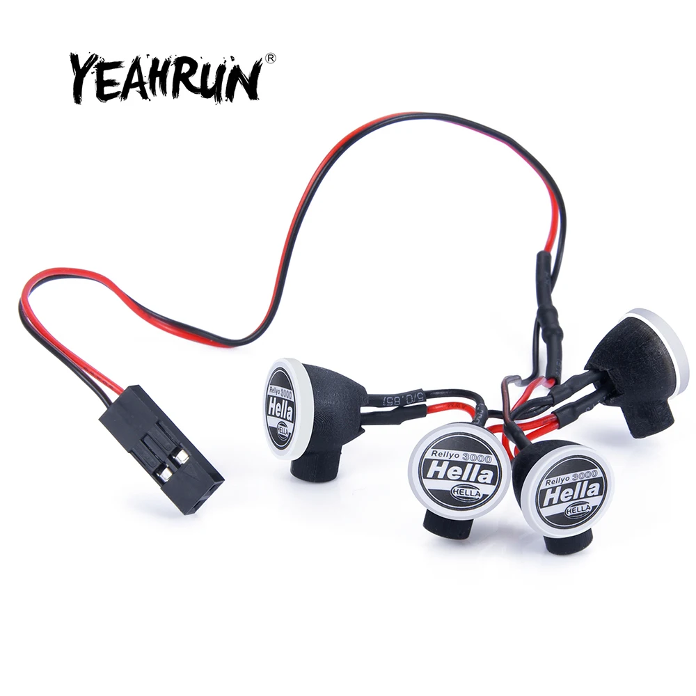 YEAHRUN Bright Roof Led Light Headlight Kit for Axial SCX24 AXI00001 AXI00006 1/24 RC Crawler Car Upgrade Parts Accessories