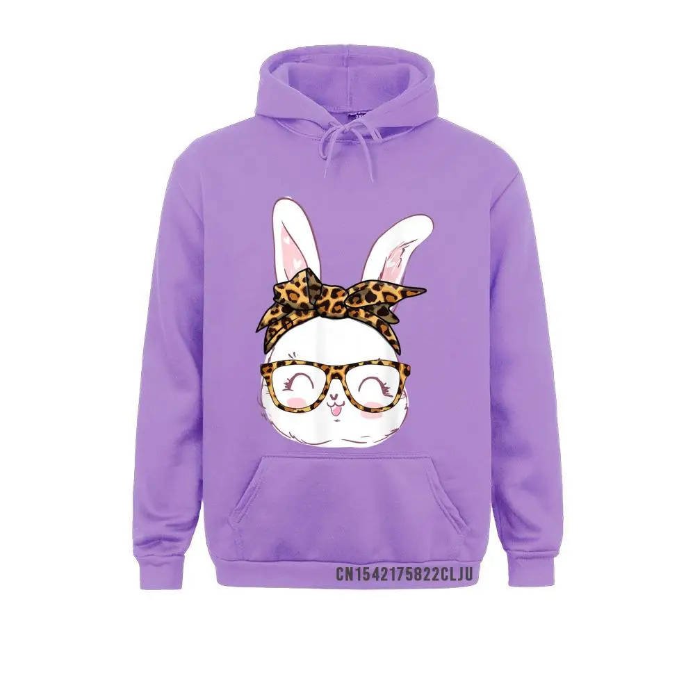 Women's Bunny Glasses Leopard Print Bandana Funny Easter Eggs Warm Men Sweatshirts Printed On Hoodies Wholesale Clothes