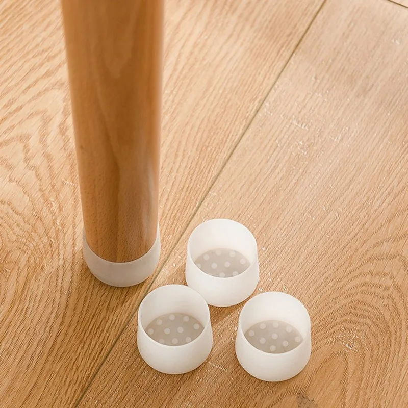 Tapas de silicona para patas de silla, Almohadillas protectoras para pies de mesa y silla, antideslizantes, 4 unidades