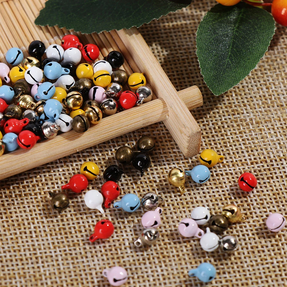 10pcs 5mm Ultra-small Crafts Mini Bell 1/6 Doll Clothes Copper Round Bells Dollhouse Decoration  Jewelry Accessories