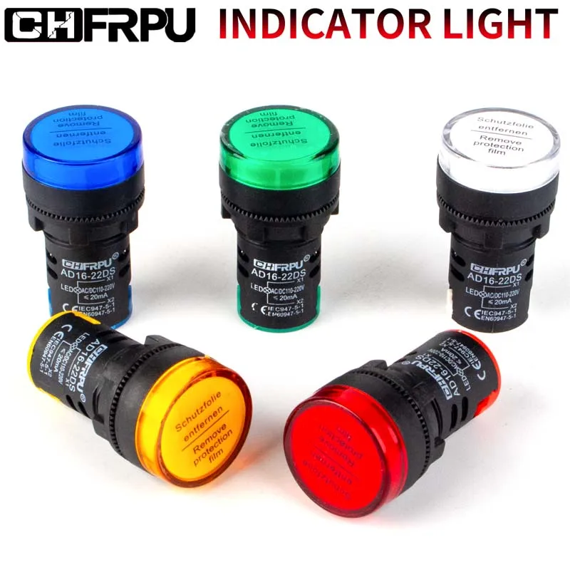 Lighting function  1pcs 12V 24V 110V 220V 380V 22mm Panel Mount LED Power Indicator Pilot Signal Light Lamp